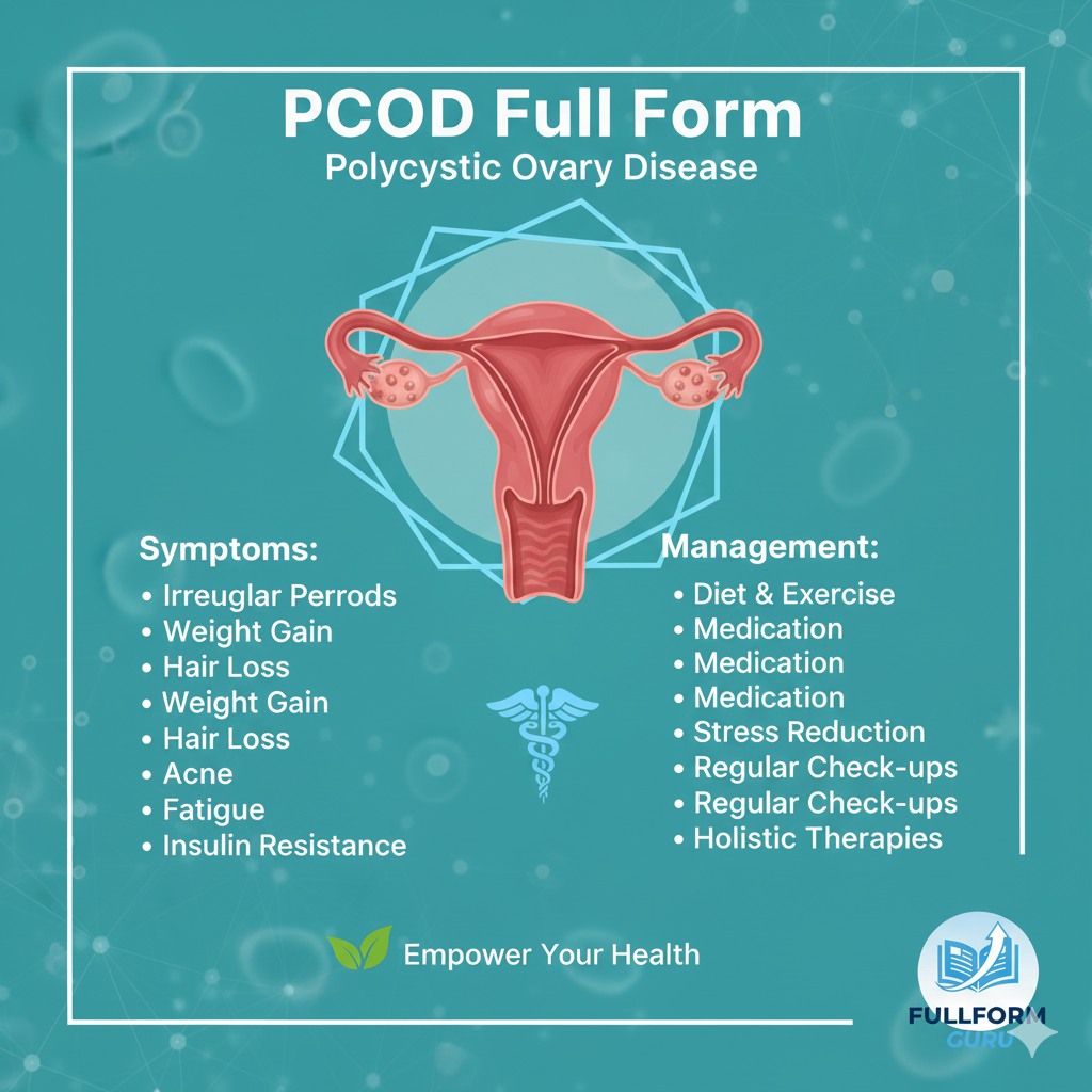 full form of PCOD, PCOD full form , PCOD ka full form, full form of PCOD in Hindi