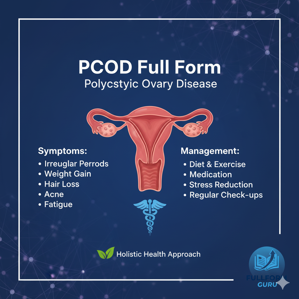 full form of PCOD, PCOD full form , PCOD ka full form , full form of PCOD in Hindi