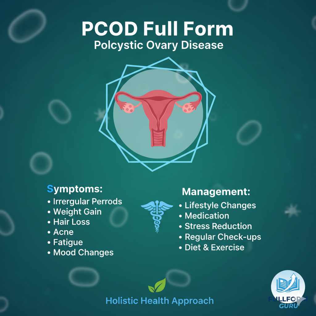 full form of PCOD, PCOD full form , PCOD ka full form , PCOD full form in Hindi